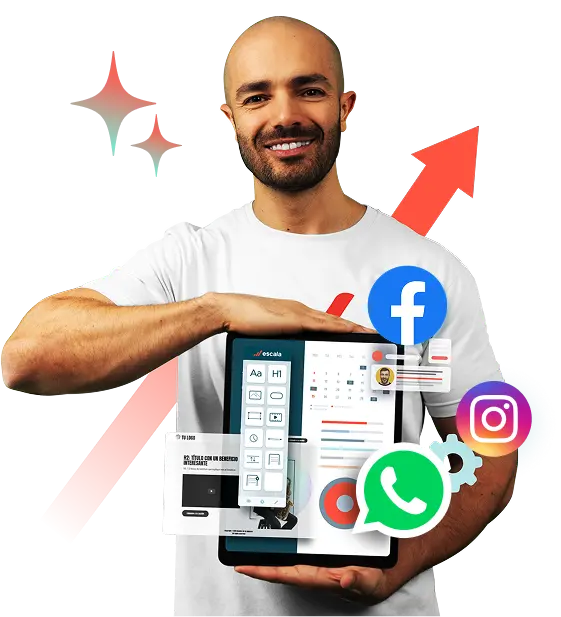 Andres presentando Escala CRM con integración a WhatsApp y automatización de ventas
